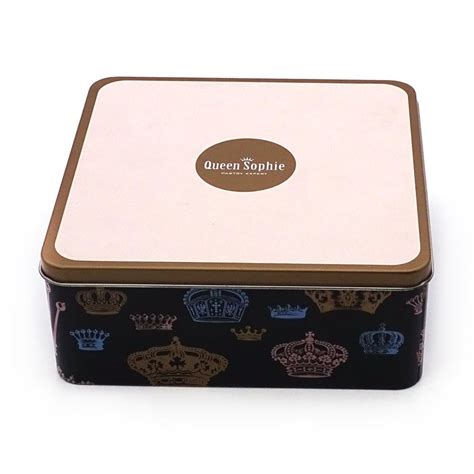 metal cookies box|cookies in metal container.